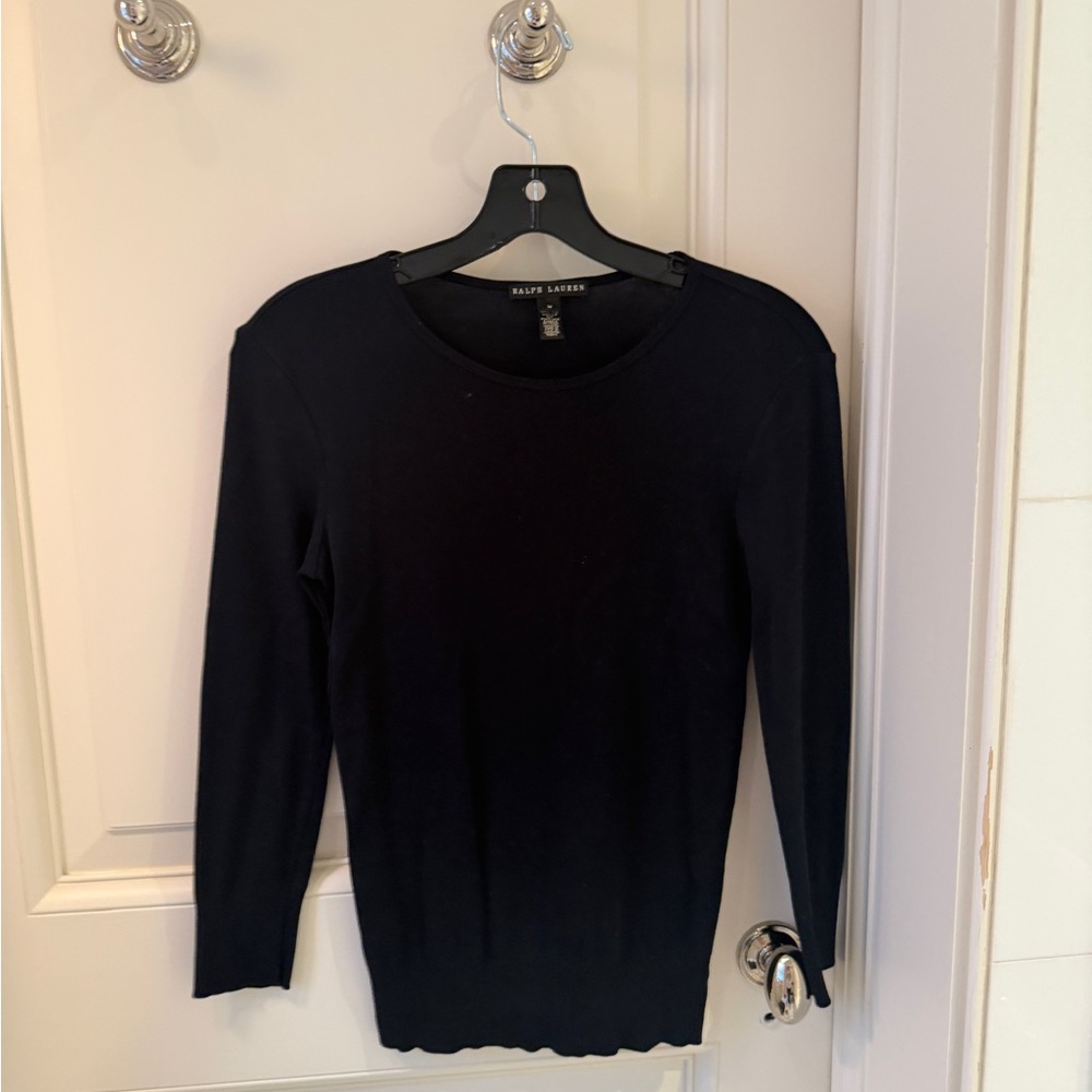 Ralph Lauren Midnight Black Knit Top